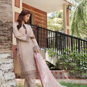 FB-199 | Blush Skin | 3 Pcs Unstitch With Cotton Trouser