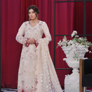 FB-174 | Ivory Blush | 3 Pcs Unstitch With Dyed Trouser