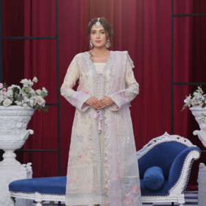 FB-176 | Pearl Blush | 3 Pcs Unstitch With Dyed Trouser