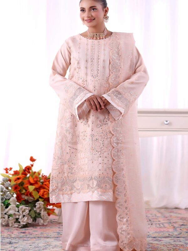 FB-248 | Mint Frost | 3 Pcs Unstitch With Dyed Trouser