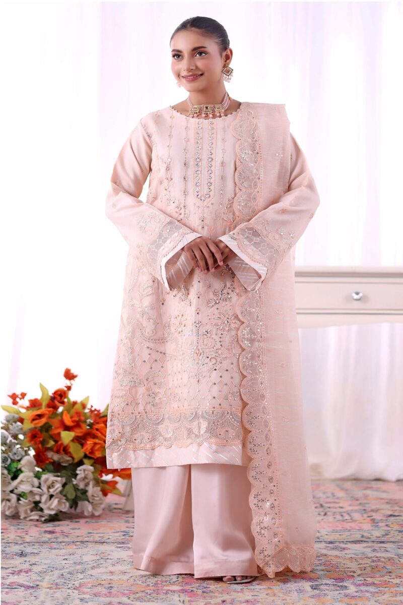 FB-248 | Mint Frost | 3 Pcs Unstitch With Dyed Trouser