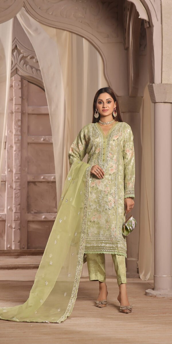 FB-133 | Dewy Green | 3 Pcs Semi-Stitch