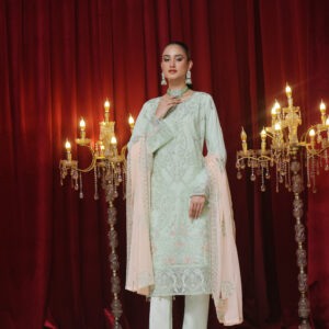 FB-172 | Frosted Green | 3 Pcs Semi-Stitch Chiffon