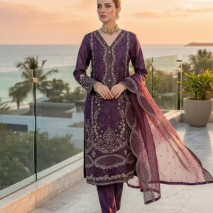 FB-260 | Jamni Purple | 3 Pcs Semi-Stitch