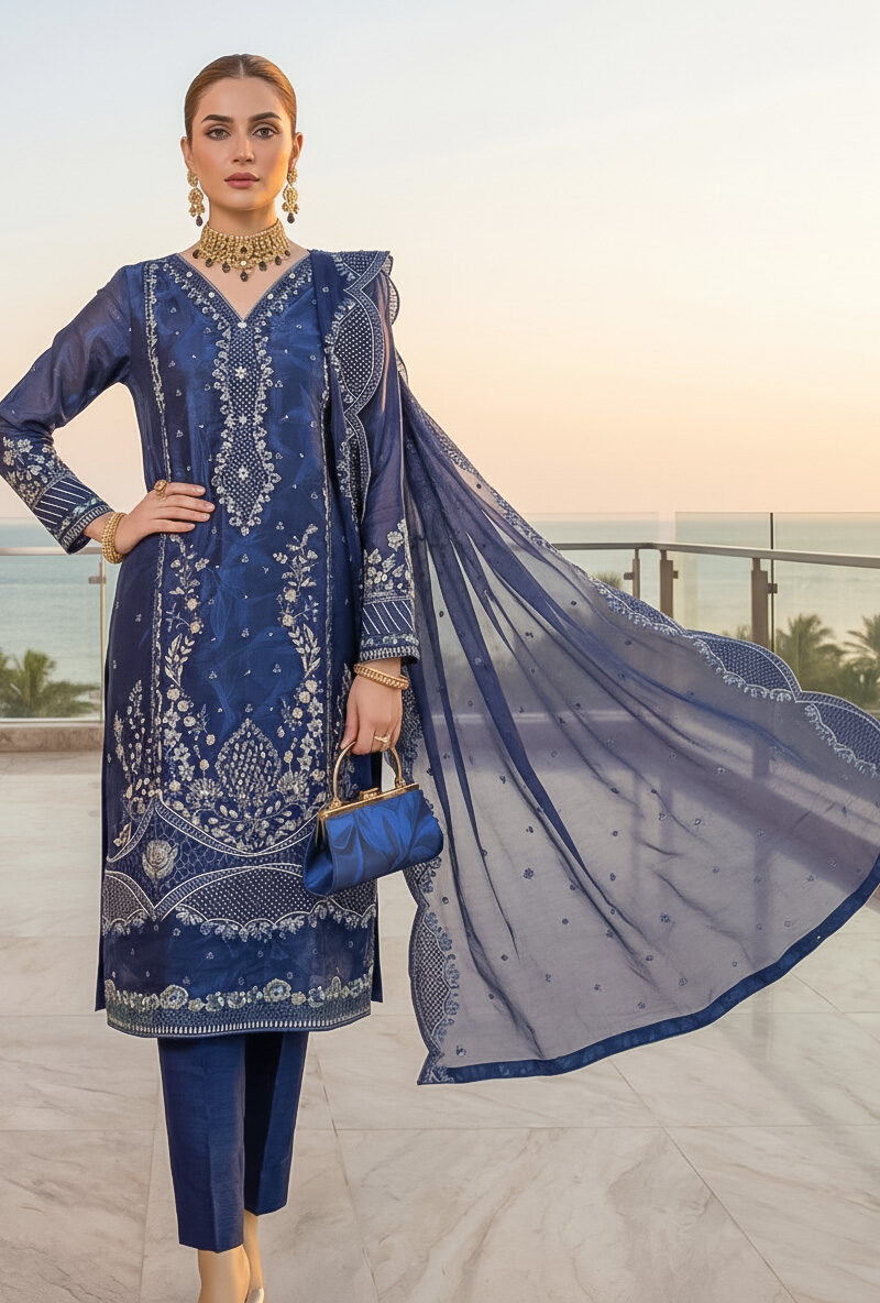 FB-260 | Dark Blue | 3 Pcs Semi-Stitch