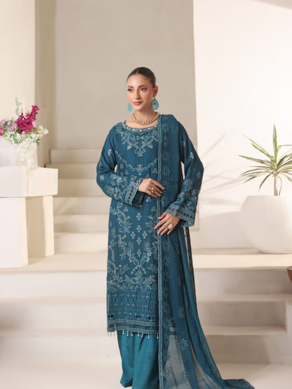 FB-228 | Kaya Green | 3 Pcs Semi-Stitch Chiffon