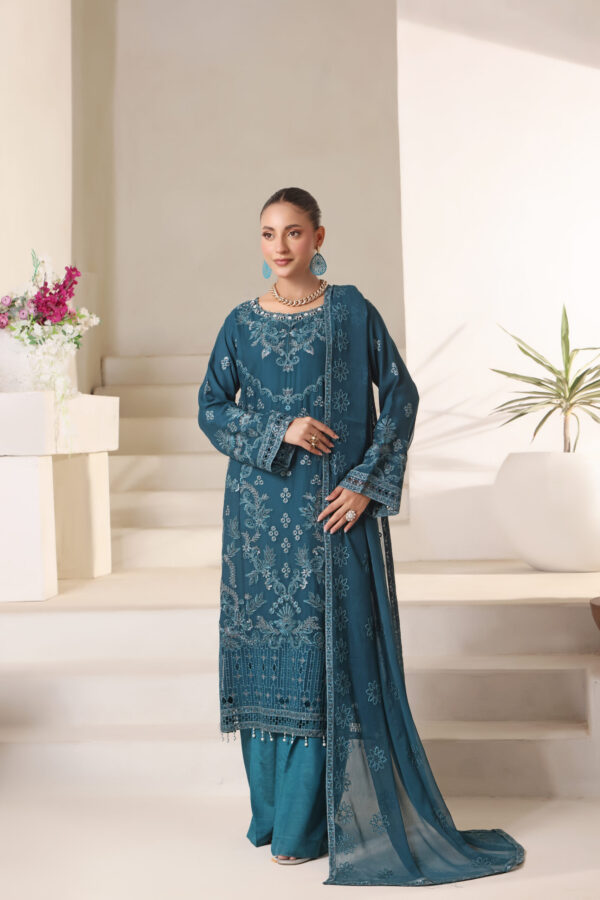 FB-228 | Kaya Green | 3 Pcs Semi-Stitch Chiffon