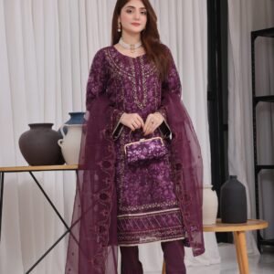FB-163 | Deep Plum | 3 Pcs Semi-Stitch