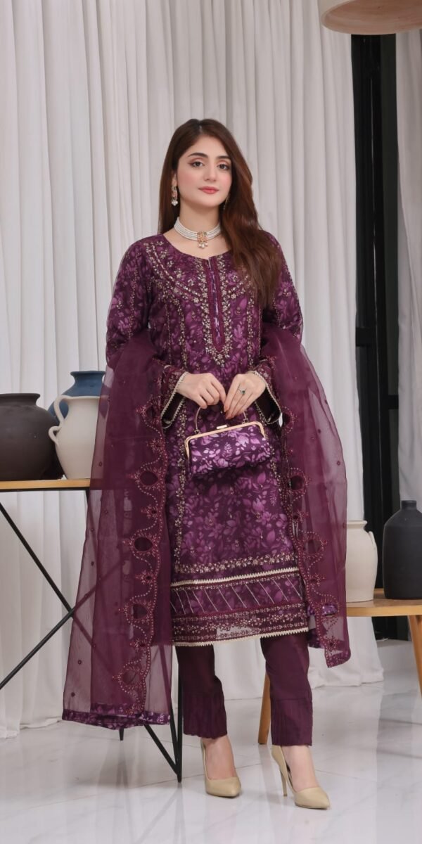 FB-163 | Deep Plum | 3 Pcs Semi-Stitch