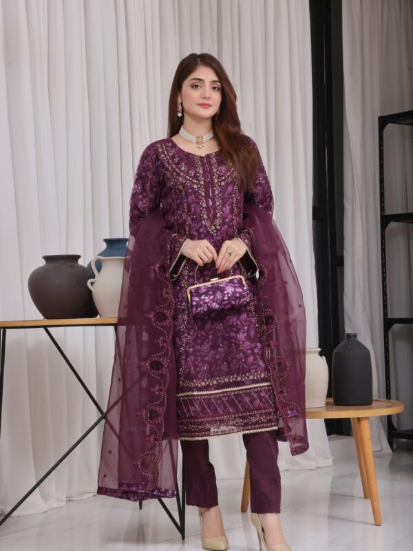 FB-163 | Deep Plum | 3 Pcs Semi-Stitch