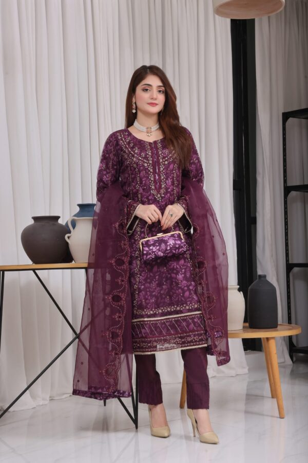FB-163 | Deep Plum | 3 Pcs Semi-Stitch