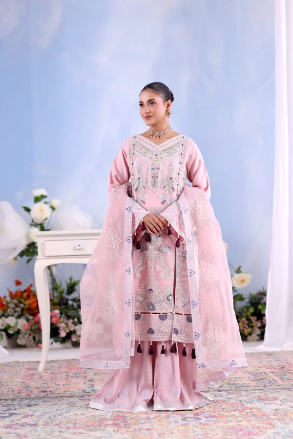 FB-235 | Rosy Mist | 3 Pcs Unstitch With Dyed Trouser