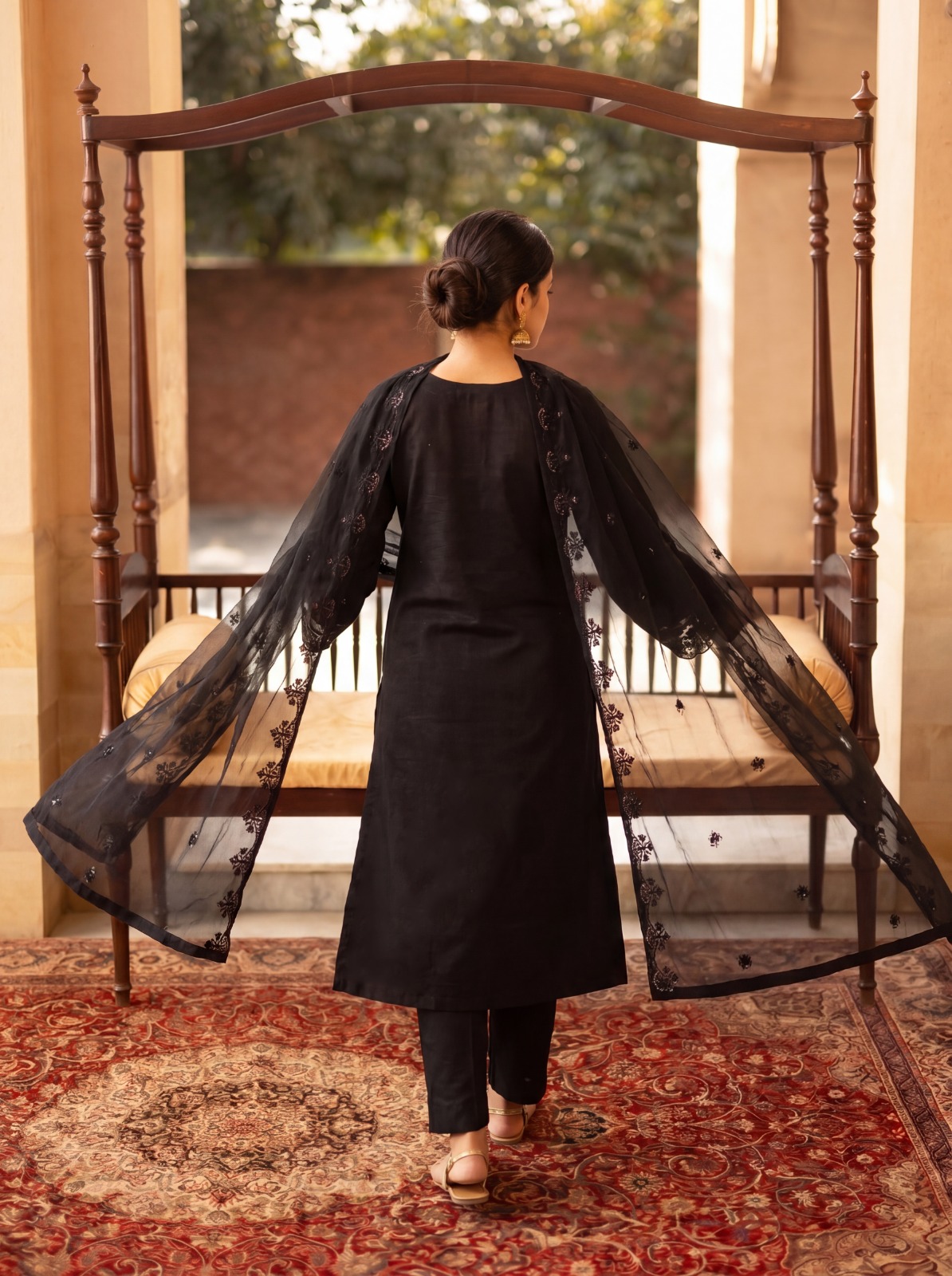 FB-327 | Royal Black | 3 Pcs Semi-Stitch - Image 2