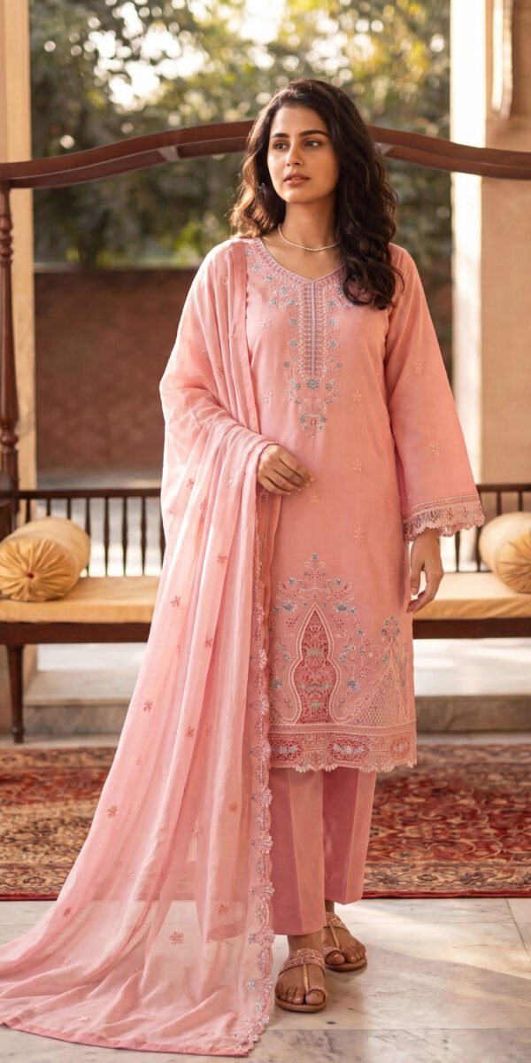 FB-329 | Peach Pink | 3 Pcs Semi-Stitch