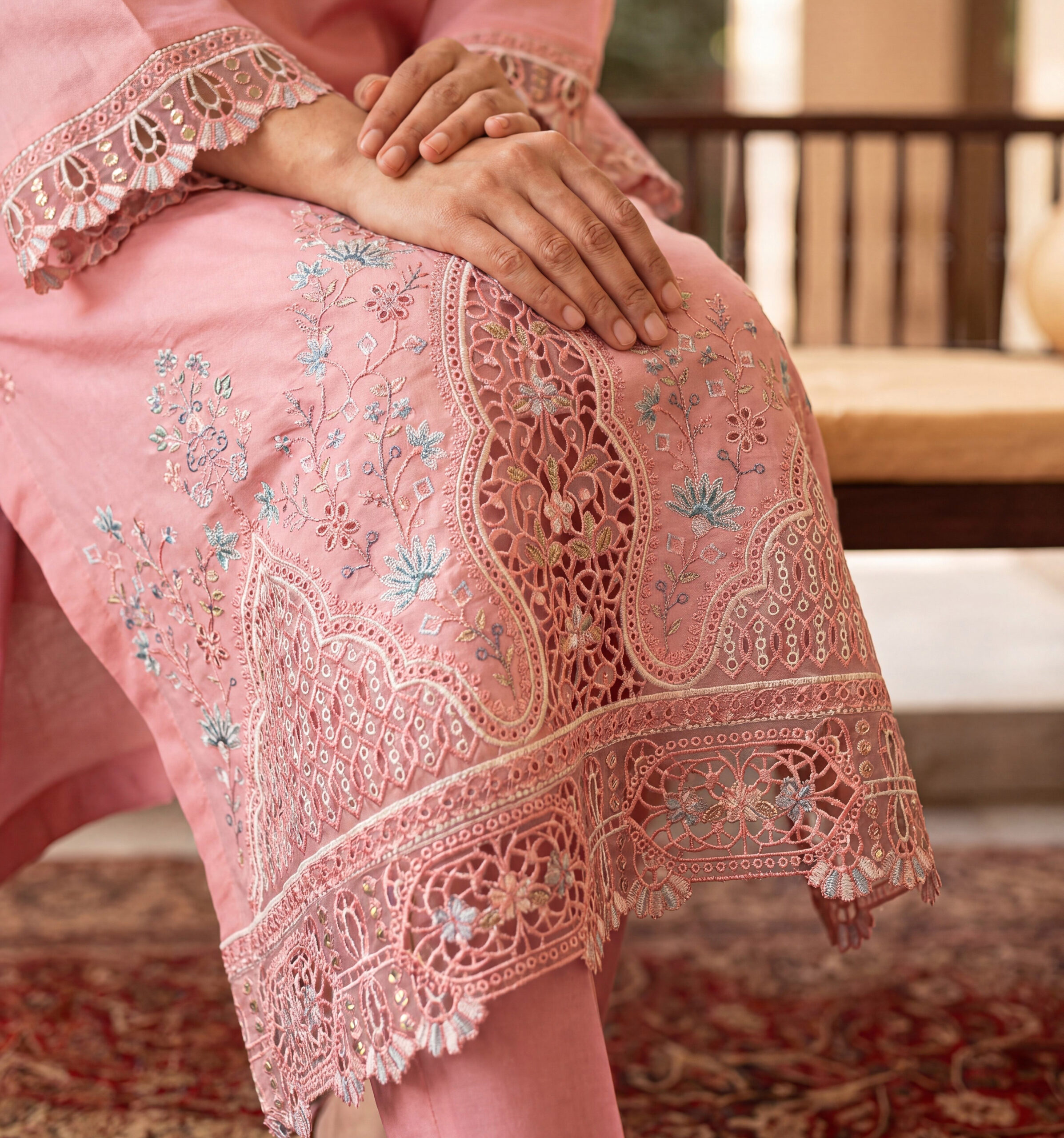 FB-329 | Peach Pink | 3 Pcs Semi-Stitch - Image 3