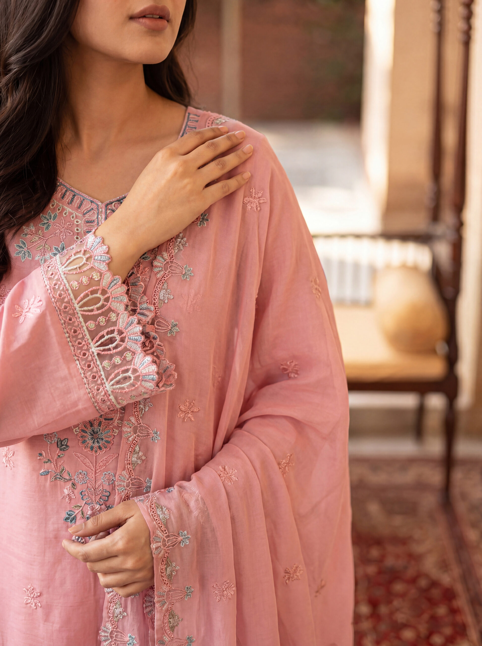 FB-329 | Peach Pink | 3 Pcs Semi-Stitch - Image 4