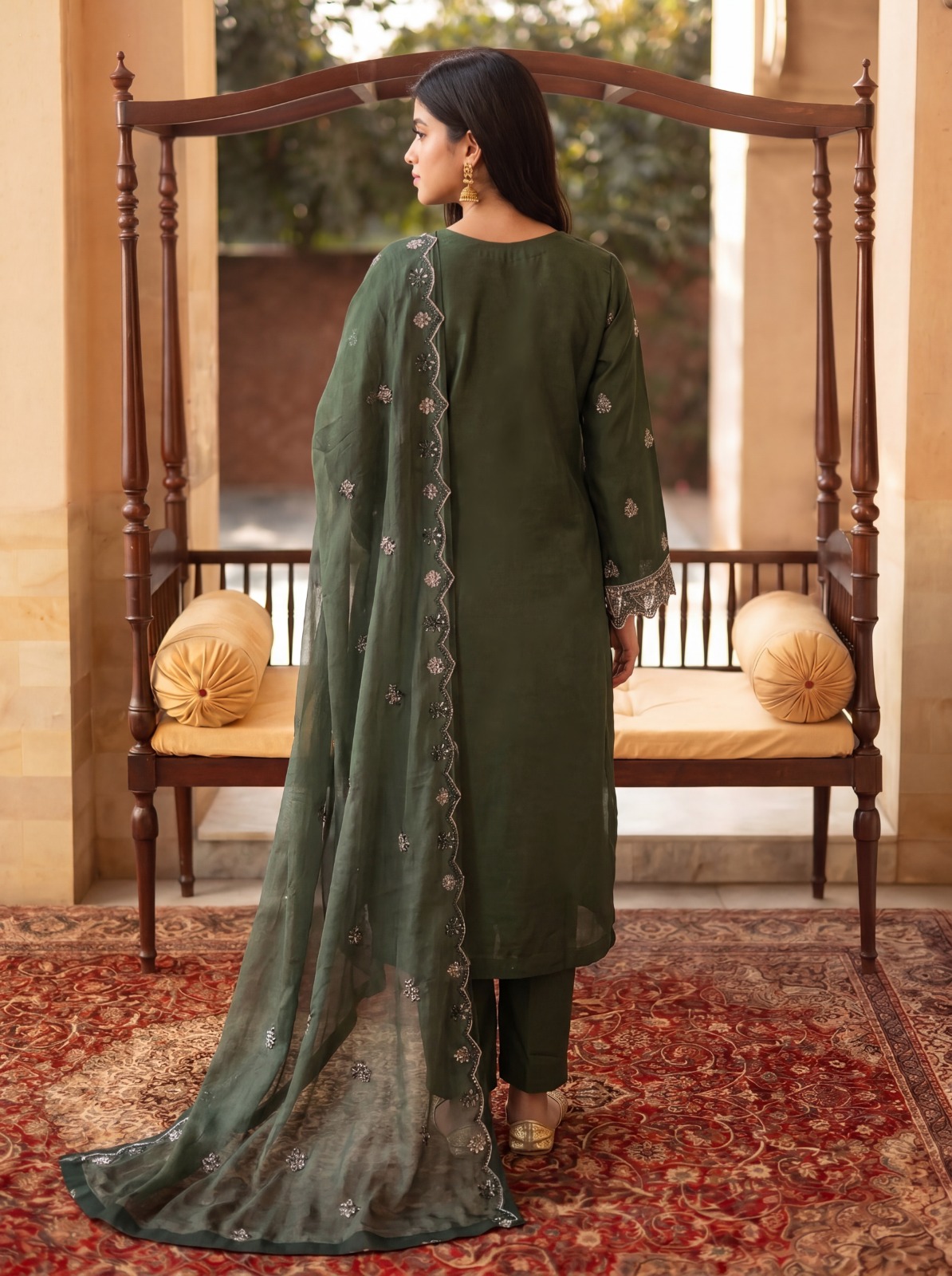 FB-331 | Deep Olive Green | 3 Pcs Semi-Stitch - Image 2