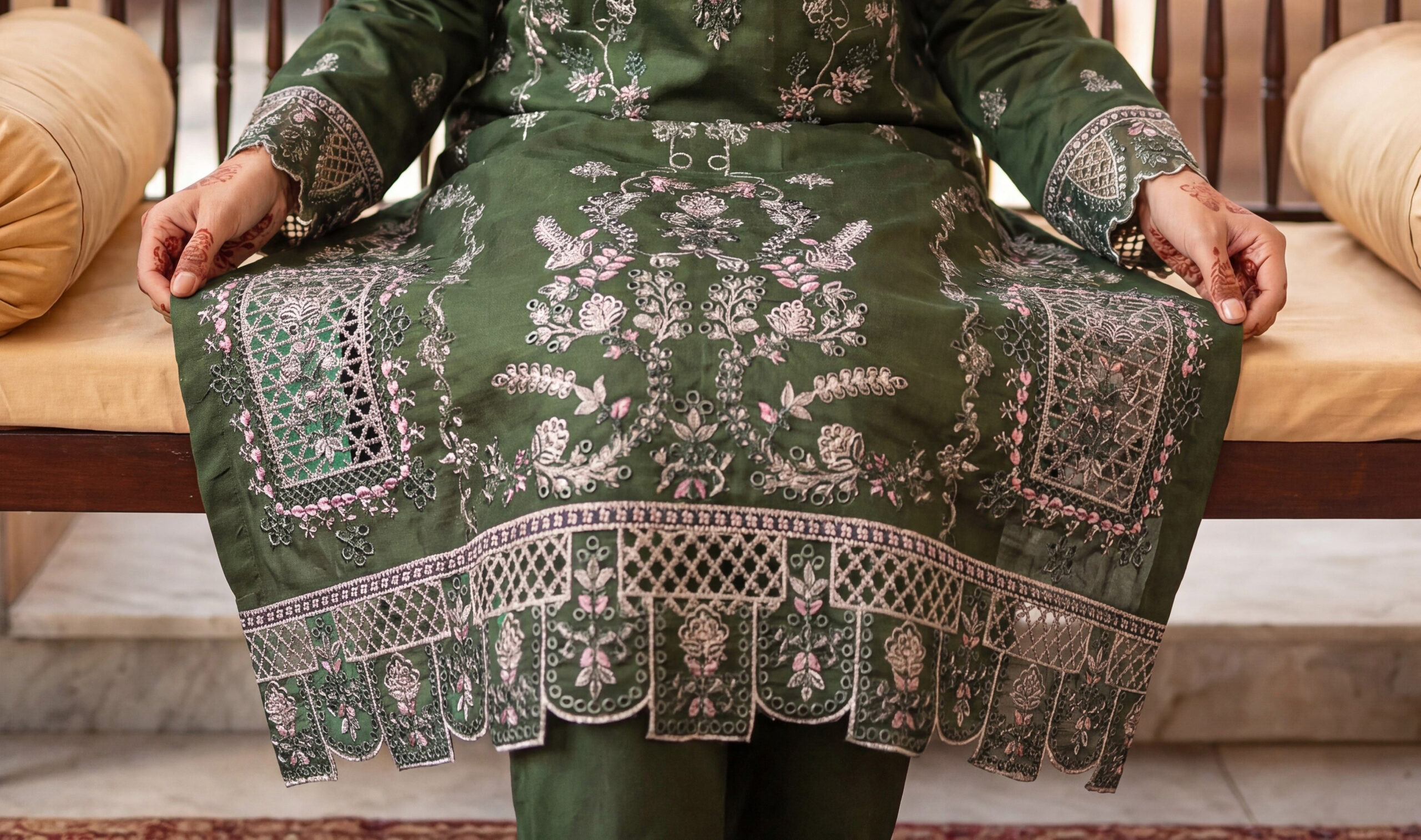 FB-331 | Deep Olive Green | 3 Pcs Semi-Stitch - Image 3