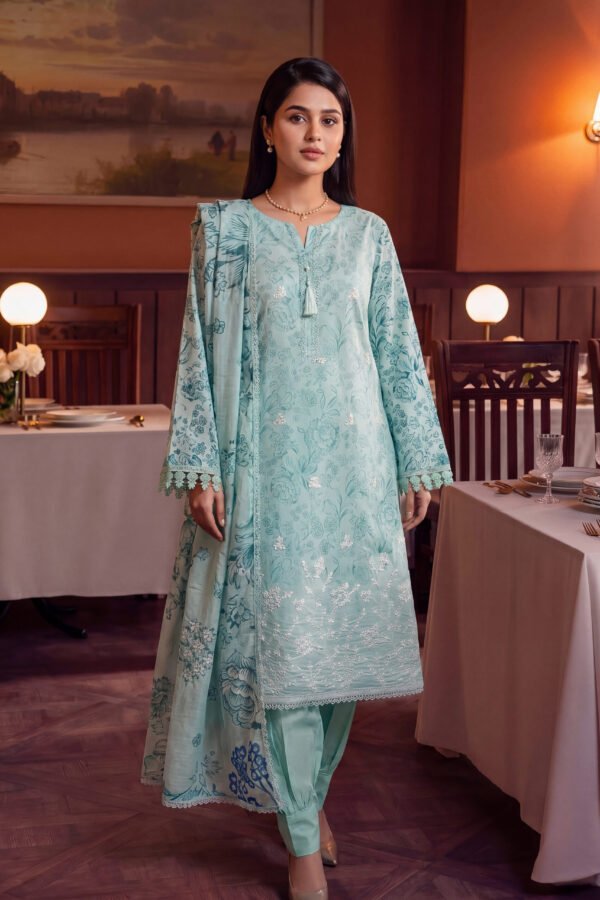 FB-354 | Mint Aqua | Shaam-e-Lawn