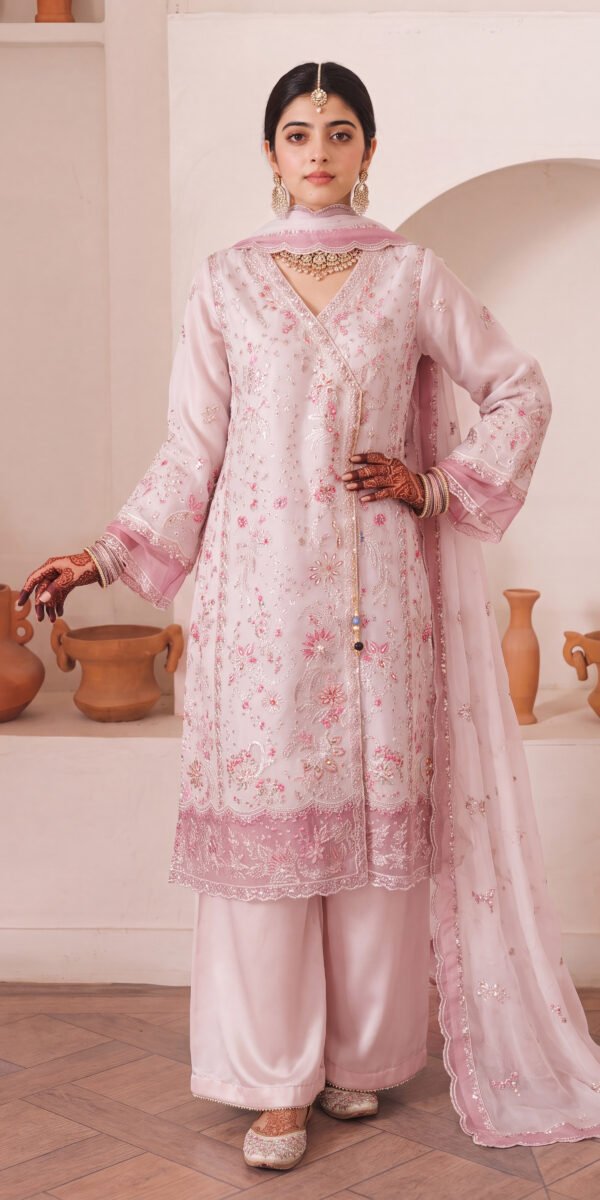 FB-257 | Blush Pink | 3 Pcs Unstitch With Dyed Trouser